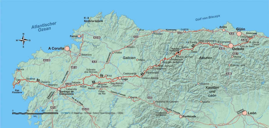 Karte Camino Primitivo 0924x0439